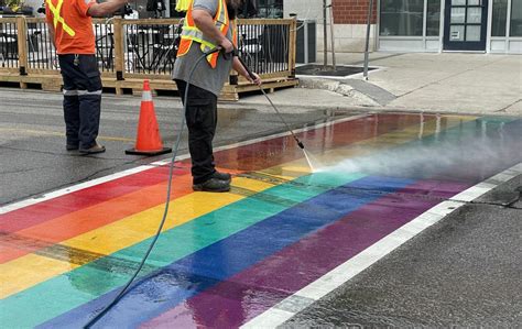 ‘There is no place for hate’: Rainbow crosswalk vandalized in Waterloo